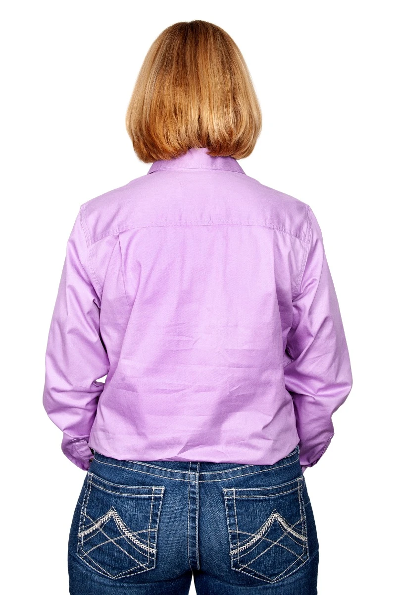 JUST COUNTRY Womens Jahna 1/2 Button Long Sleeve Workshirt