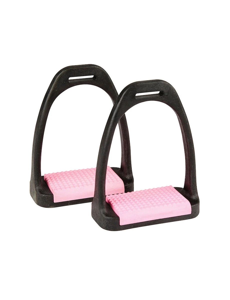 KORSTEEL Polymer Stirrup Irons With Coloured Treads