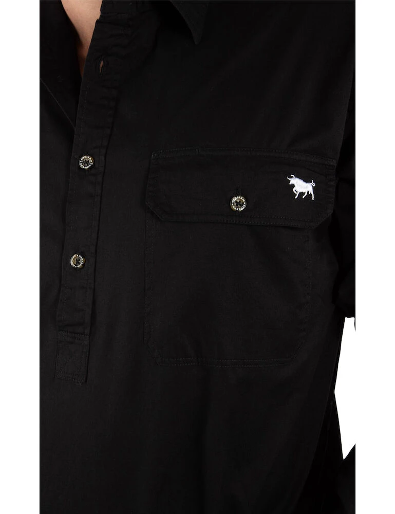RINGERS WESTERN King River Mens Half Button Work Shirt
