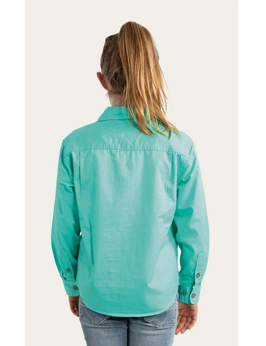 RINGERS WESTERN Ord River Half Button Kids Long Sleeve Work Shirt