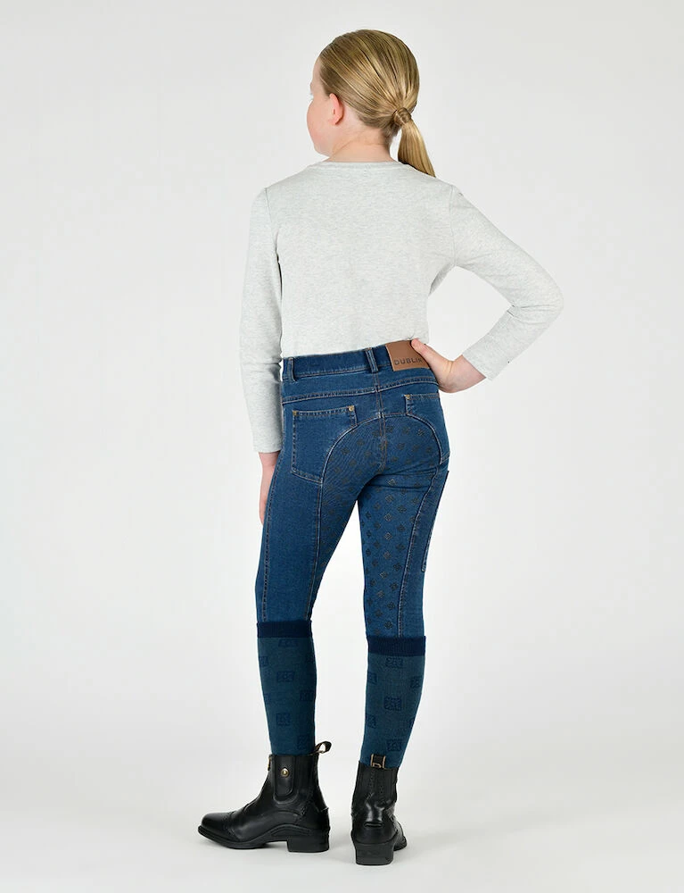 DUBLIN Kids Shona Denim Full Seat Breeches