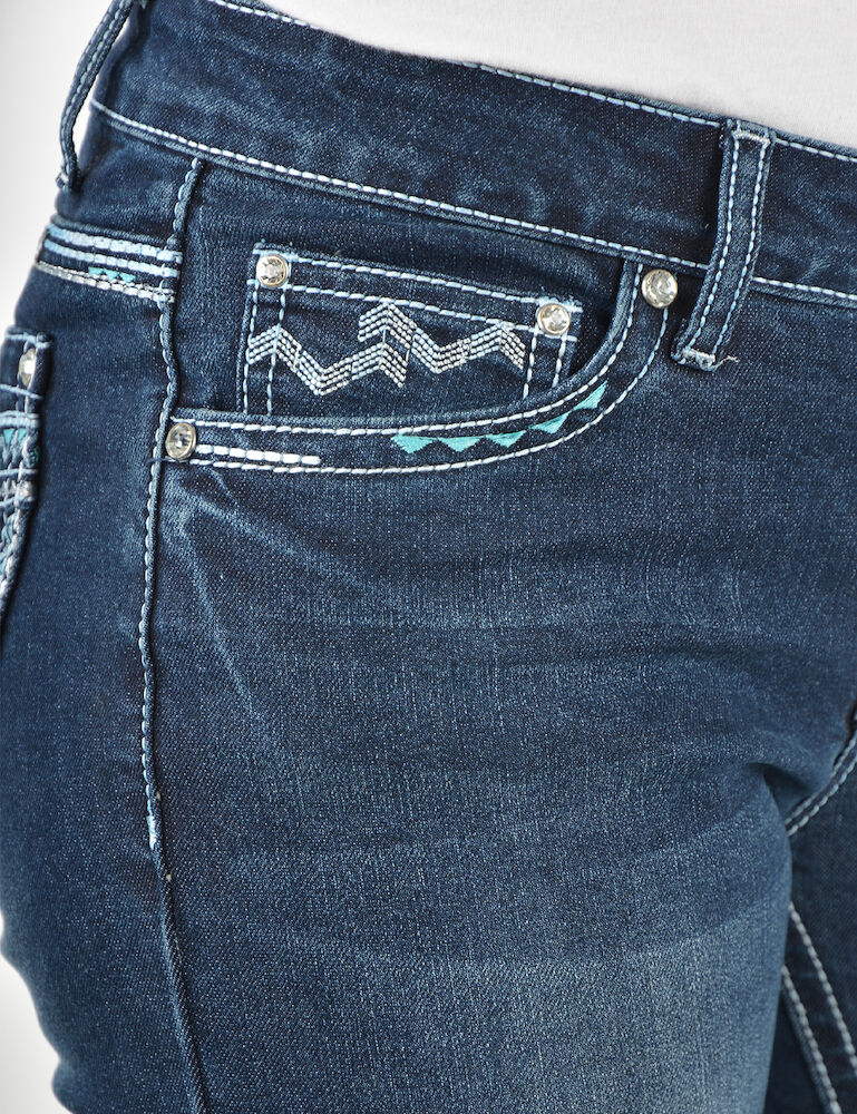 PURE WESTERN Womens Geraldine Straight Leg Jeans -32 Leg