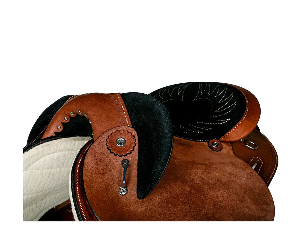 SYD HILL Gibson Roughout Leather Half Breed Saddle - Shxp Adjustable Tree & Panels