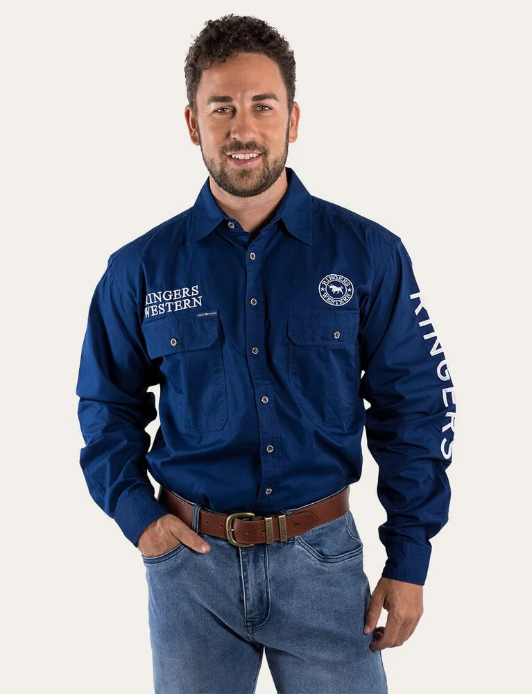 RINGERS WESTERN Hawkeye Mens Full Button Work Shirt