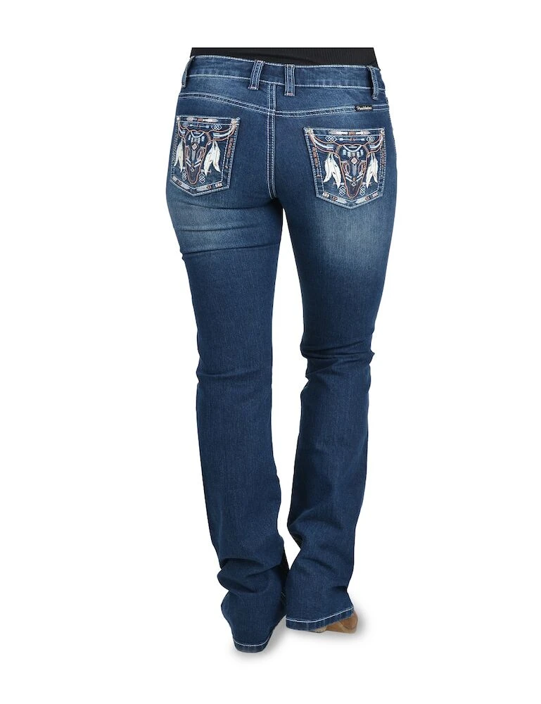 PURE WESTERN Womens Bettina Relaxed Rider Jeans