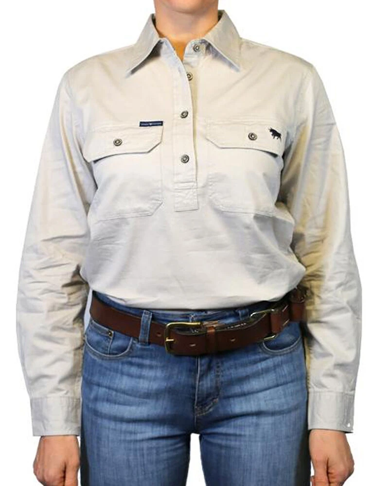 RINGERS WESTERN Pentecost River Womens Half Button Work Shirt