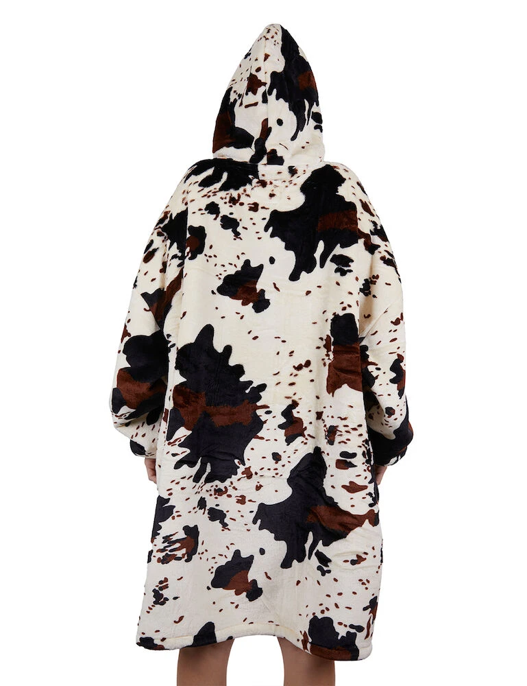 PURE WESTERN Pw Cow Print Snuggle Hoodie