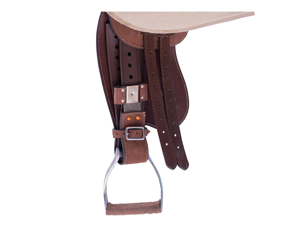 SYD HILL Shxp Hawk Polocrosse Rough Out Leather Stock Fender Saddle