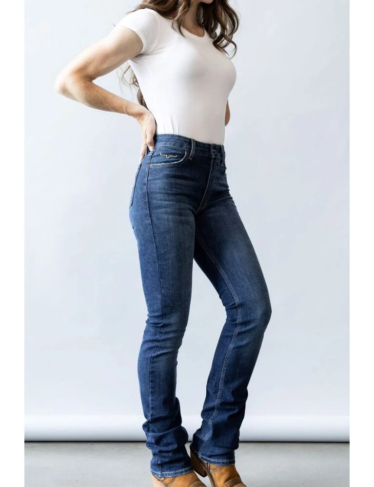 KIMES RANCH Sarah Ladies Stretch High Rise Slim Boot Cut Jeans 34L