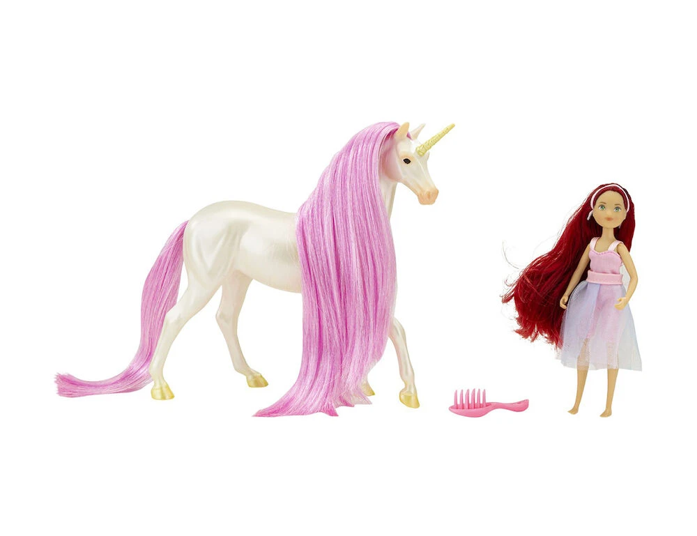 BREYER Freedom Magical Unicorn Sky & Fantasy Rider Meadow