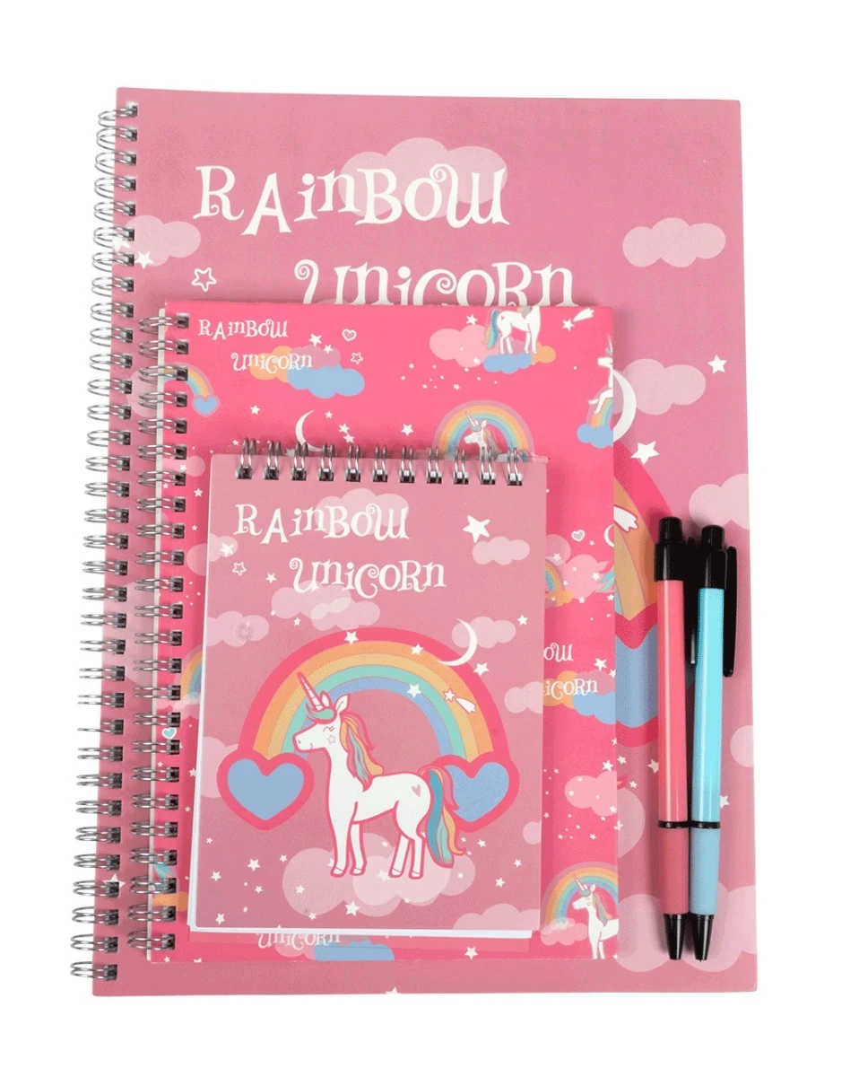 SPENCIL Rainbow Unicorn Notebook & Writing Gift Set