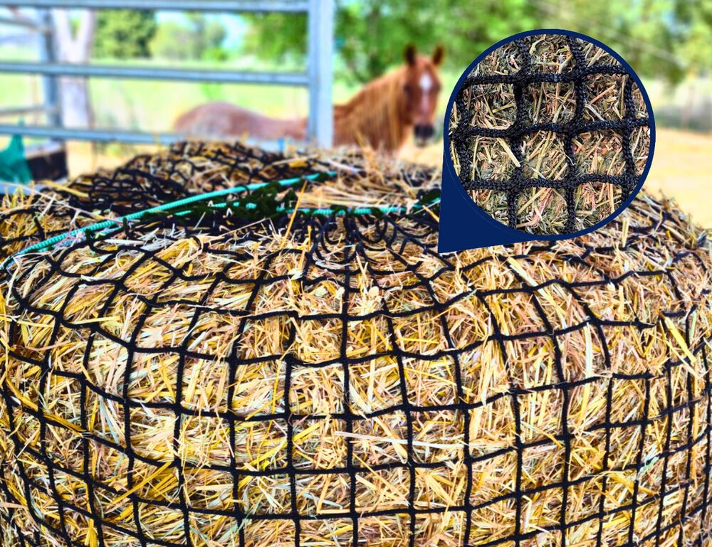 GUTZBUSTA Deluxe 5MM Knotless Slow Feed Round Bale Hay Net