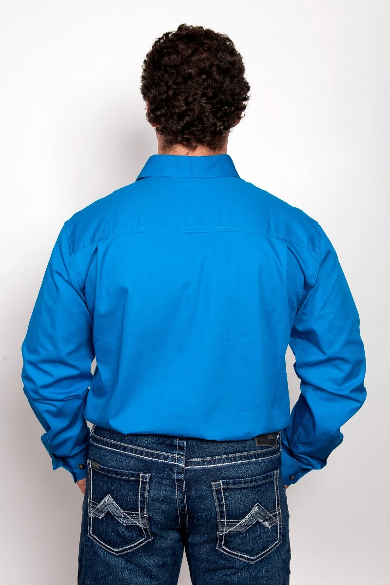 JUST COUNTRY Mens Cameron 1/2 Button Long Sleeve Workshirt