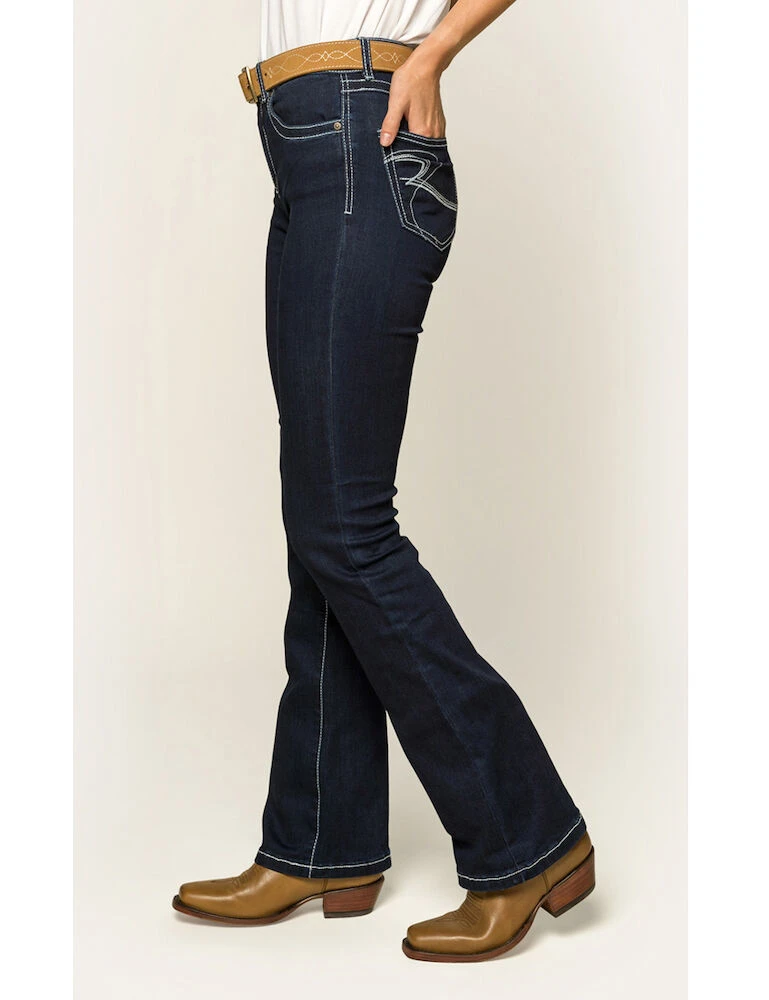 RINGERS WESTERN Caroline Womens Mid Rise Bootleg Jean