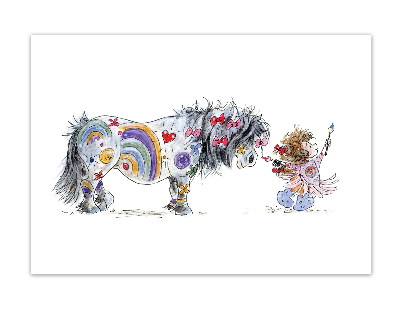 MANDY FOOT Painted Pony Blank Greeting Card