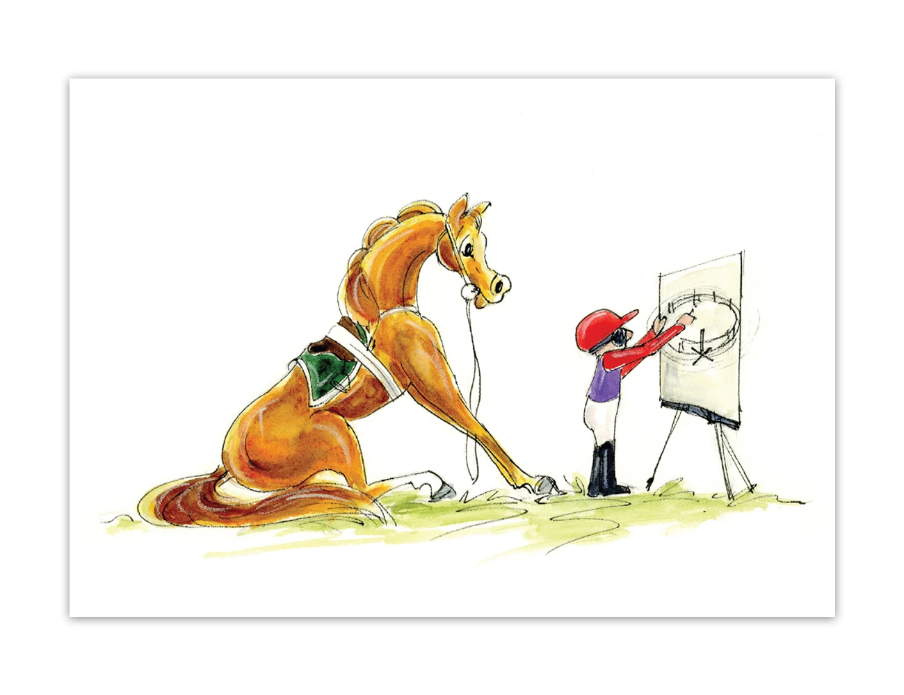 MANDY FOOT Trackwork Blank Greeting Card