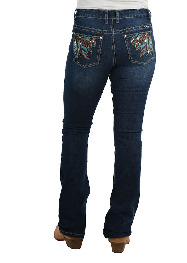 PURE WESTERN Womens Lucinda Jean Straight 32 Leg