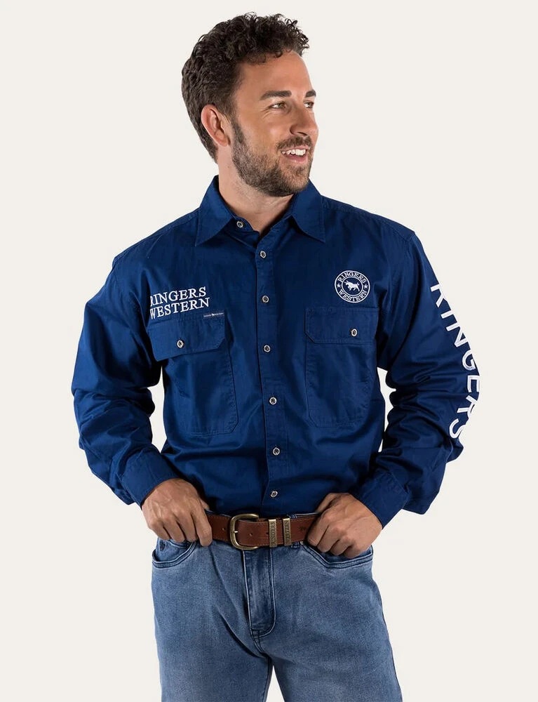 RINGERS WESTERN Hawkeye Mens Full Button Work Shirt