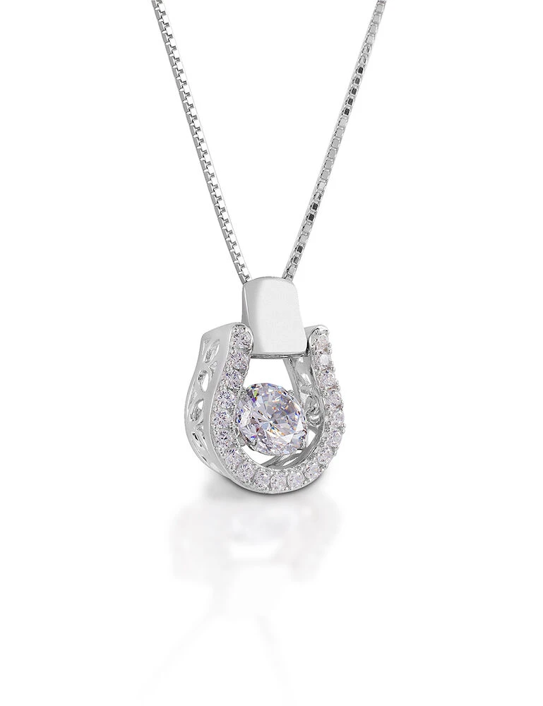 KELLY HERD Sterling Silver Dancing Stirrup Necklace