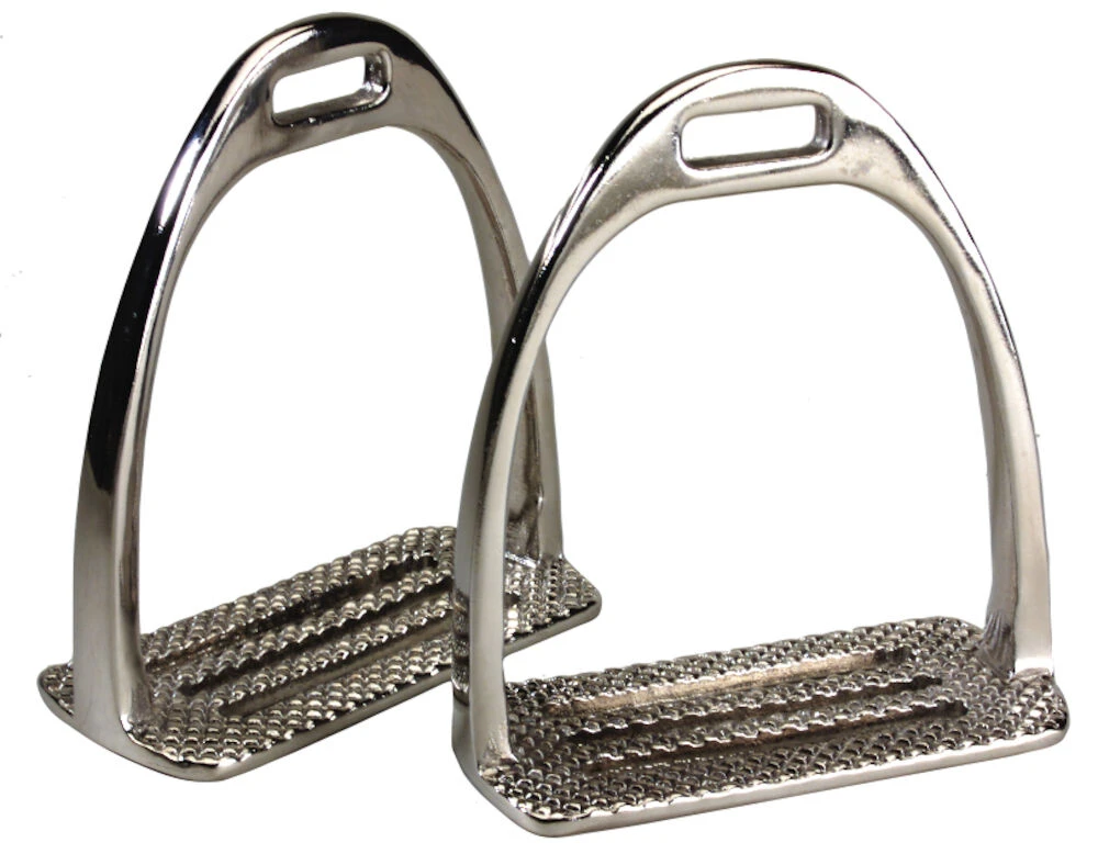 KORSTEEL Nickel Plated Four Bar Stirrup Irons