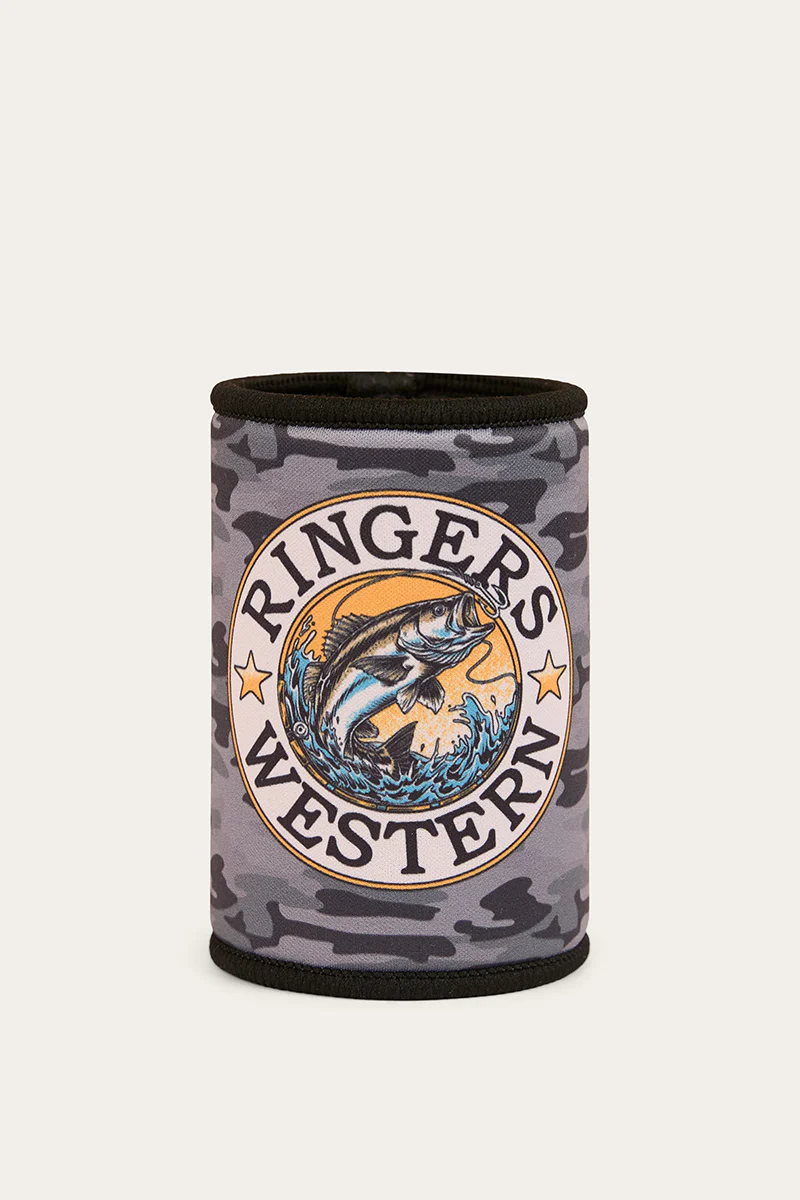 Buckin Barra Stubby Cooler - Black Camo