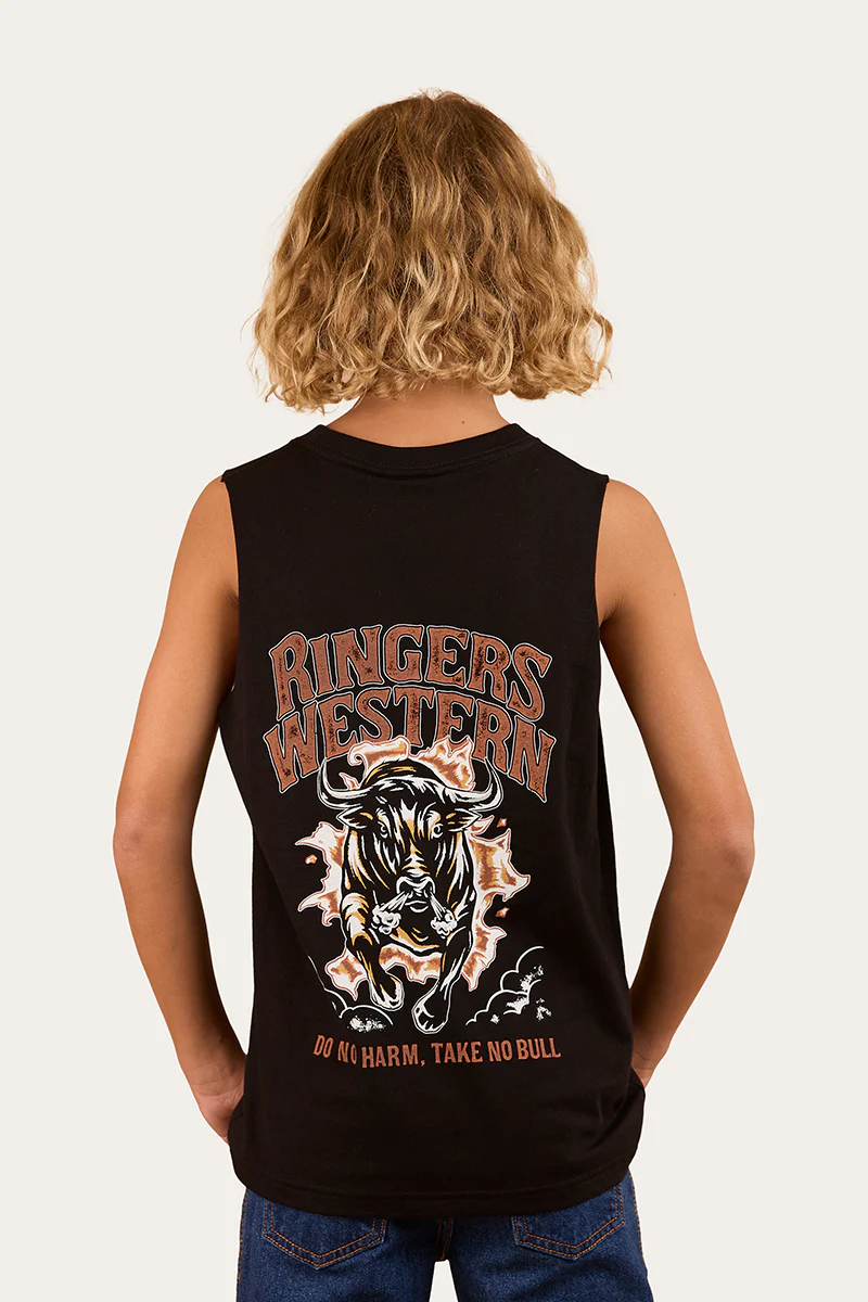 Take No Bull Kids Muscle Tank - Black