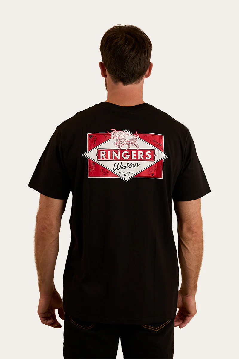 Hometown Mens Loose Fit T-Shirt - Black