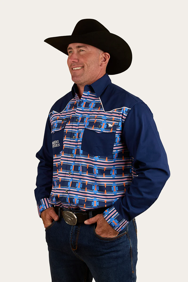 Friday Night Mens Limited Edition Work Shirt - Navy