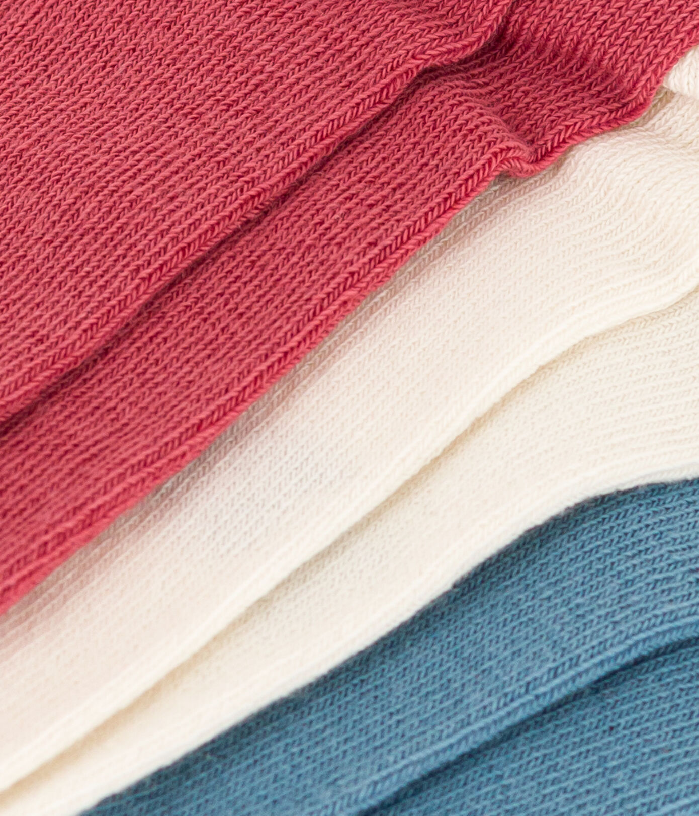 Lot de 3 paires de chaussettes unies en jersey de coton enfants