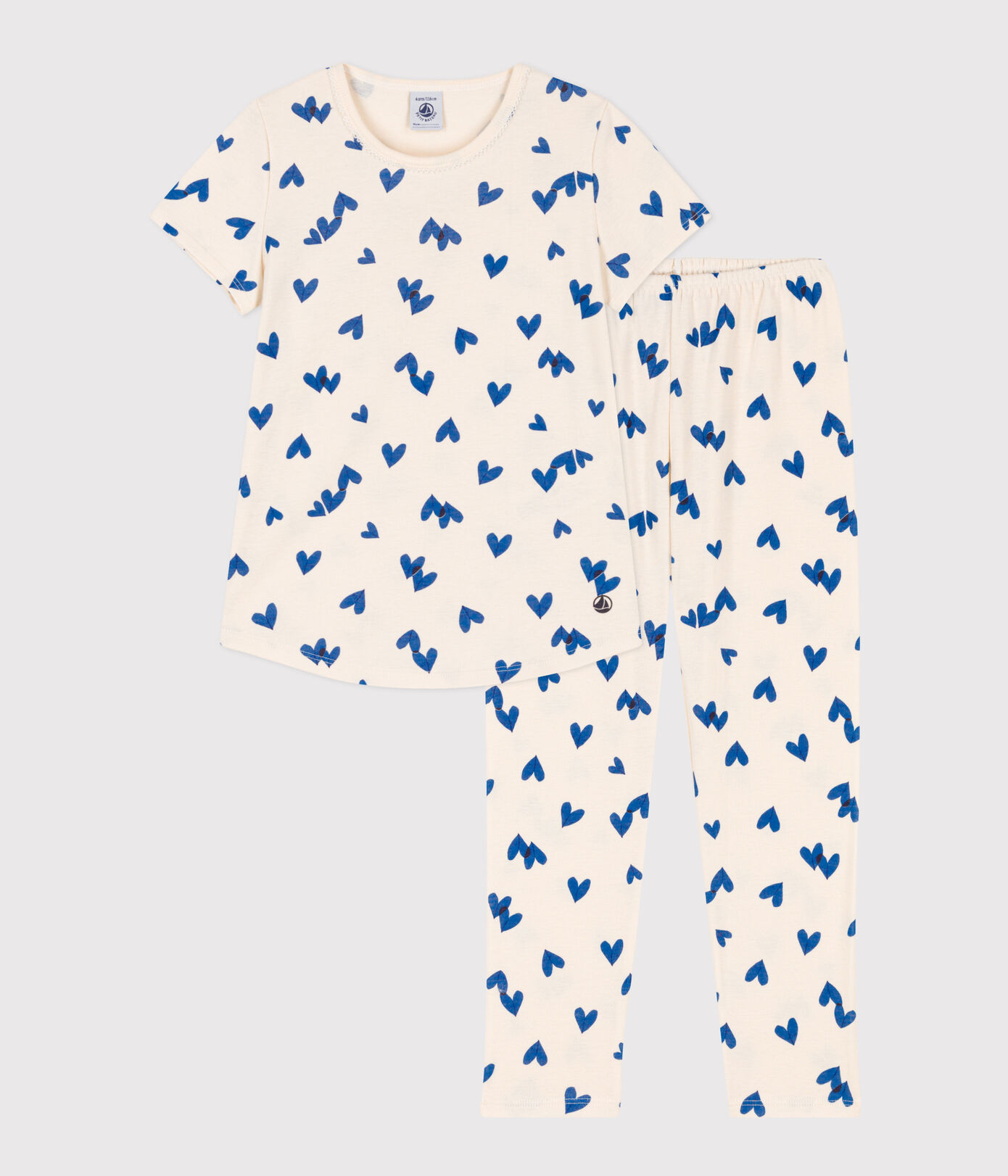 Pyjama manches courtes petite fille en coton