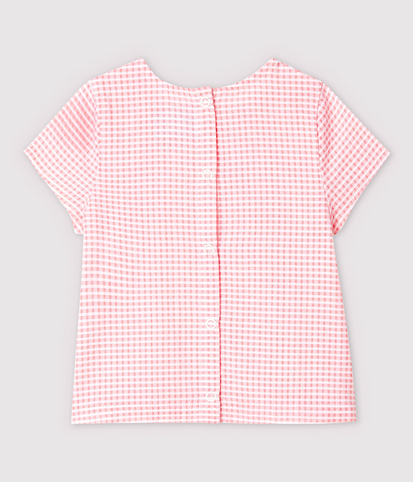 Blouse manches courtes en popeline bébé fille