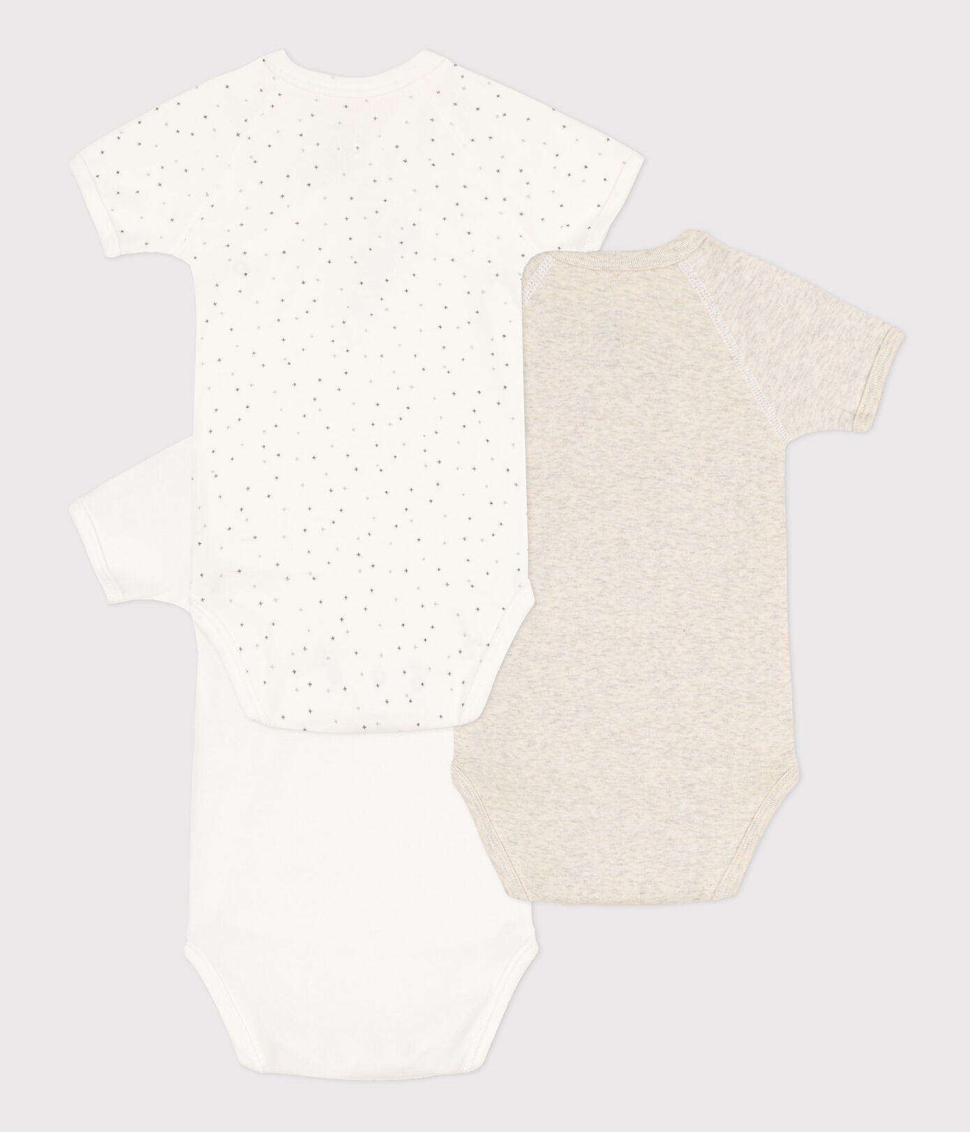 Lot de 3 bodies bébé en coton biologique