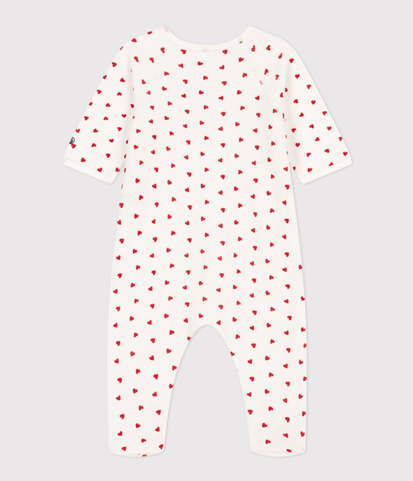 Pyjama bébé coeur en velours