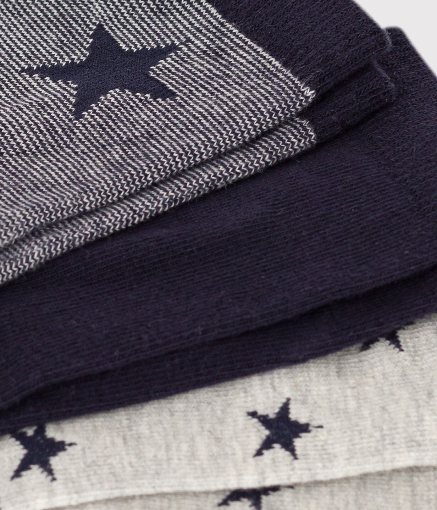 Lot de 3 paires de chaussettes étoiles en jersey de coton enfants