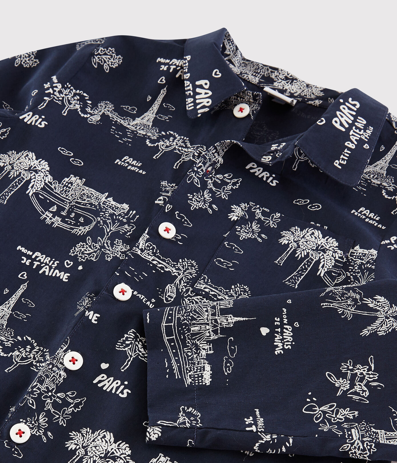 Pyjama imprimé Paris petit garon en coton