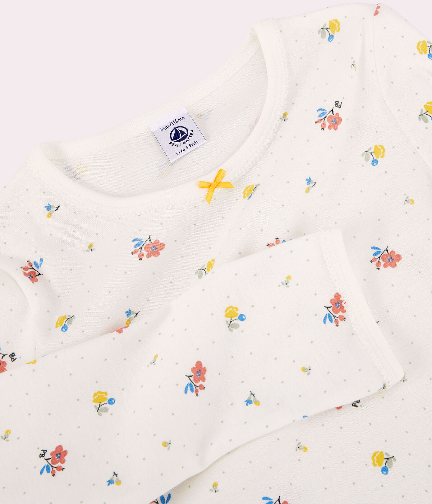 Pyjama fleurs petite fille en coton