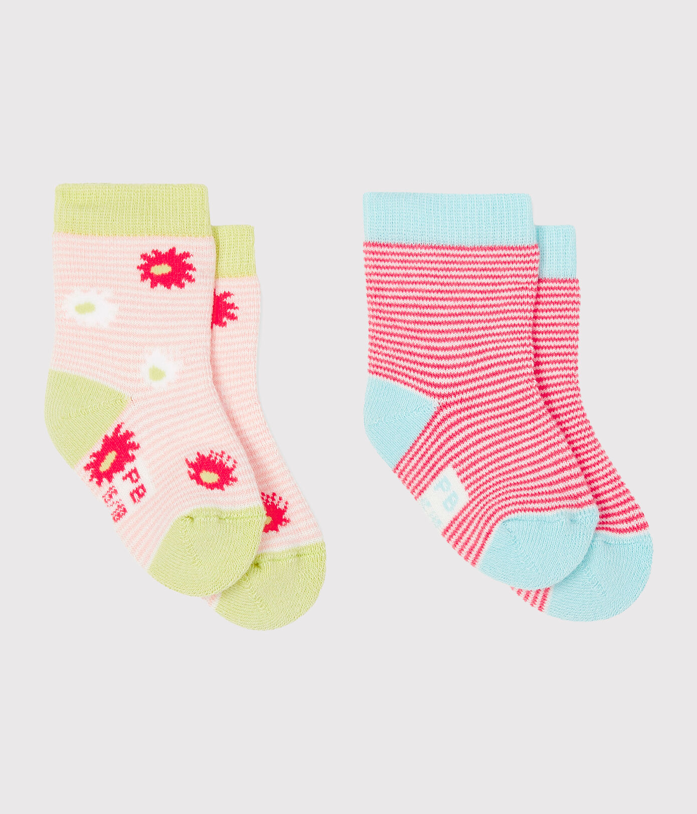 Lot de 2 paires de chaussettes bébé fille