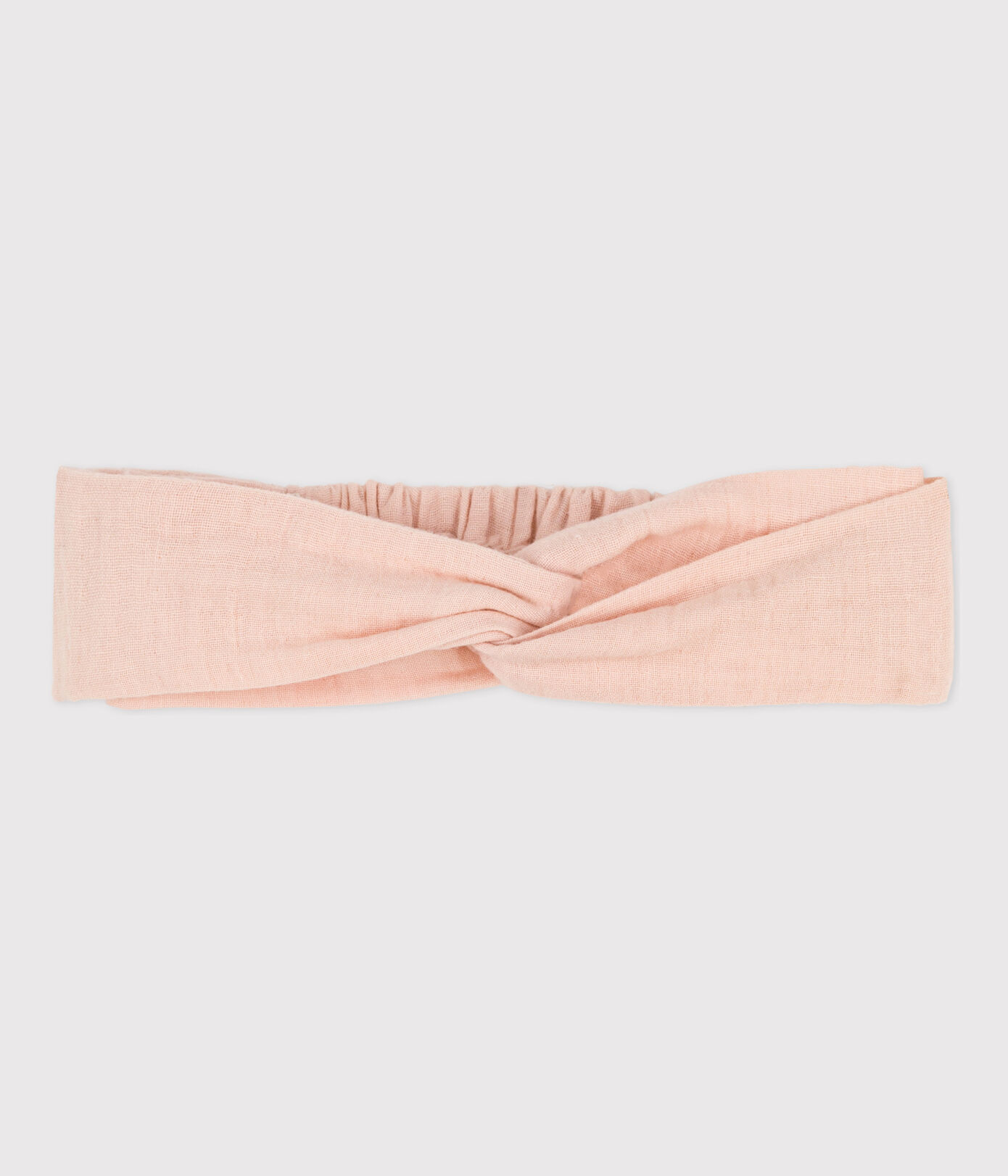 Bandeau rose en gaze de coton bébé