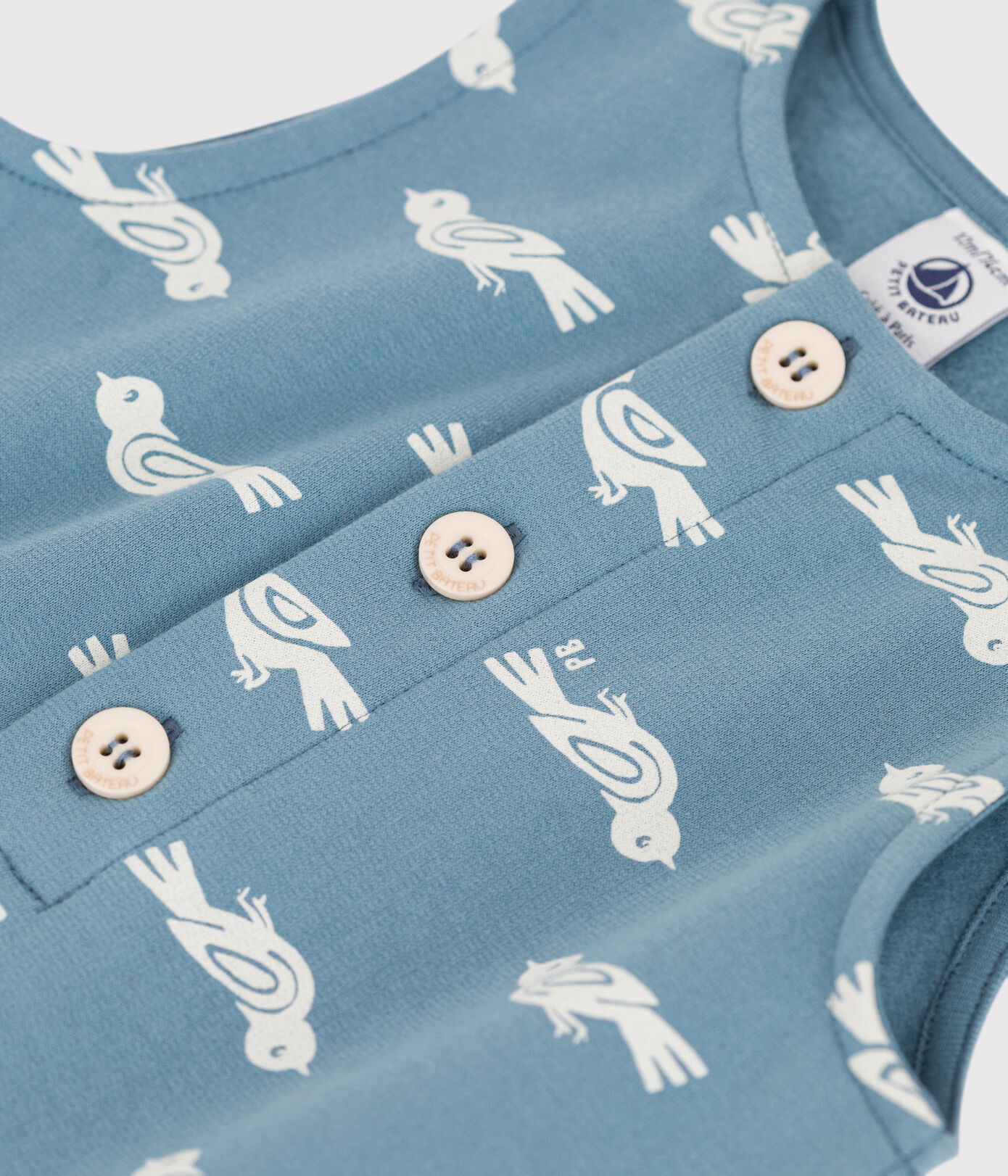 Combinaison longue bébé imprimée en molleton