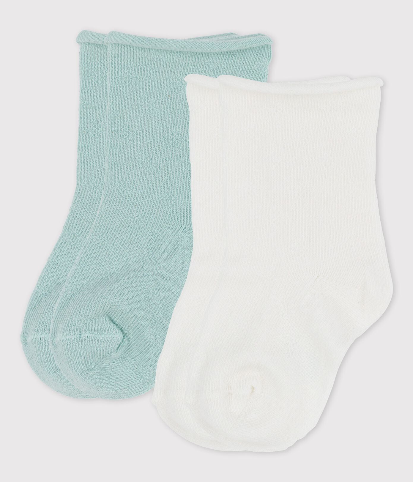 Lot de 2 paires chaussettes ajourés bébé