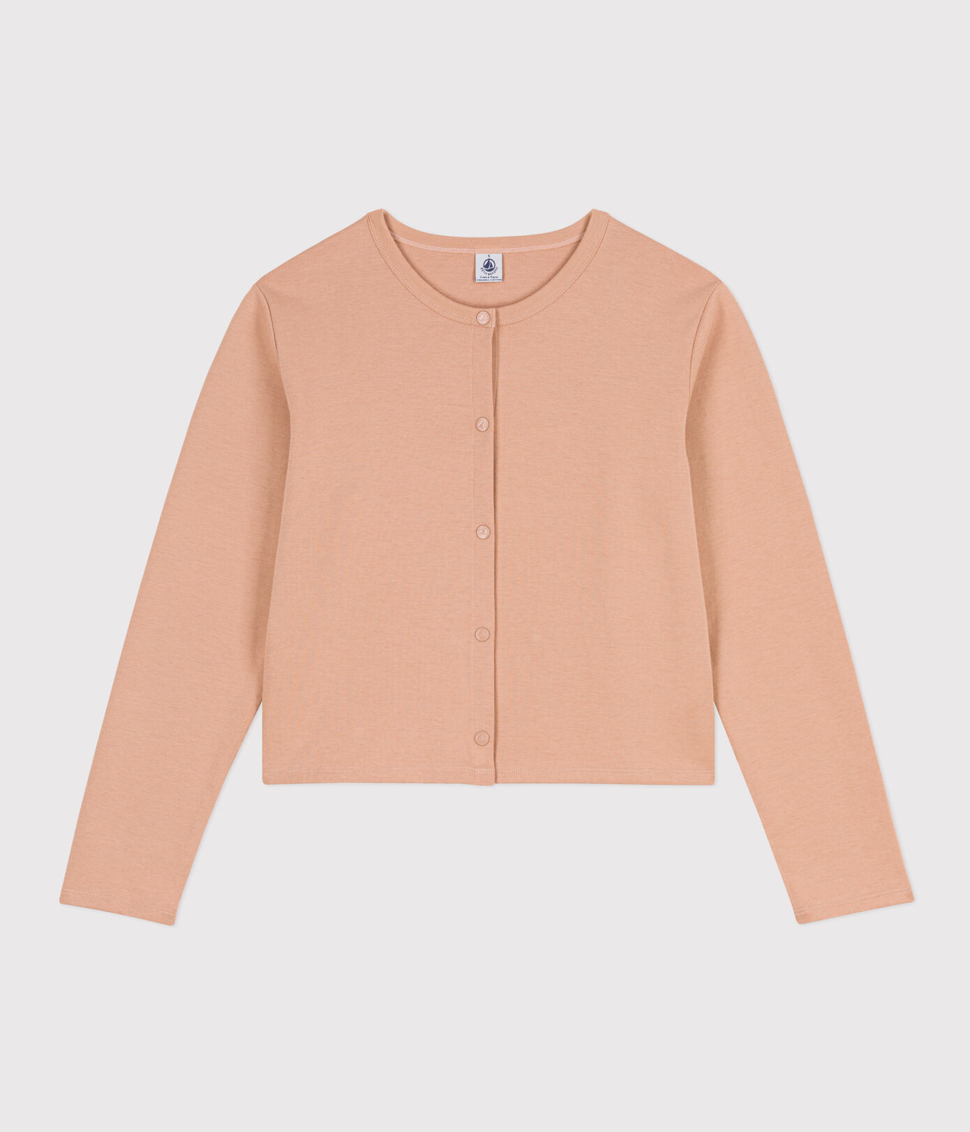 Cardigan à pressions en coton épais Femme