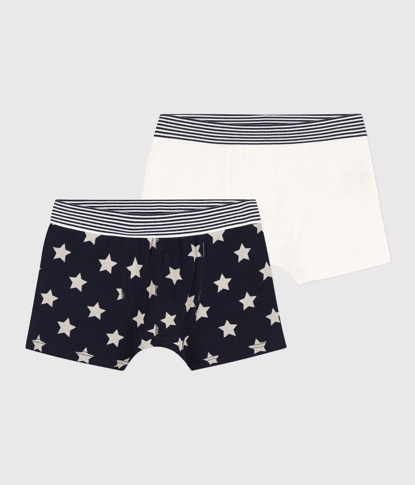 Lot de 2 boxers étoiles en coton petit garon