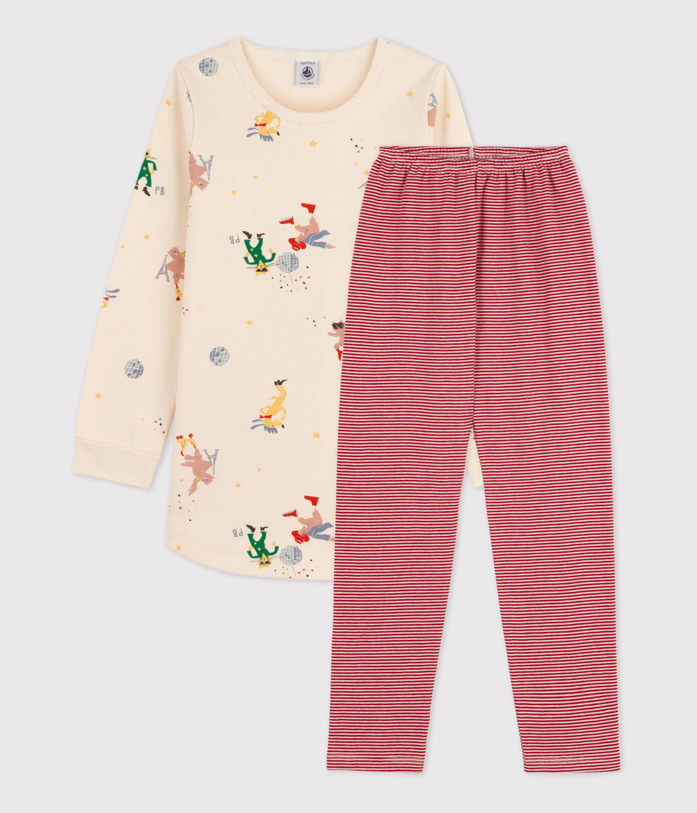 Chemise de nuit phosphorescente petite fille en molleton et en coton