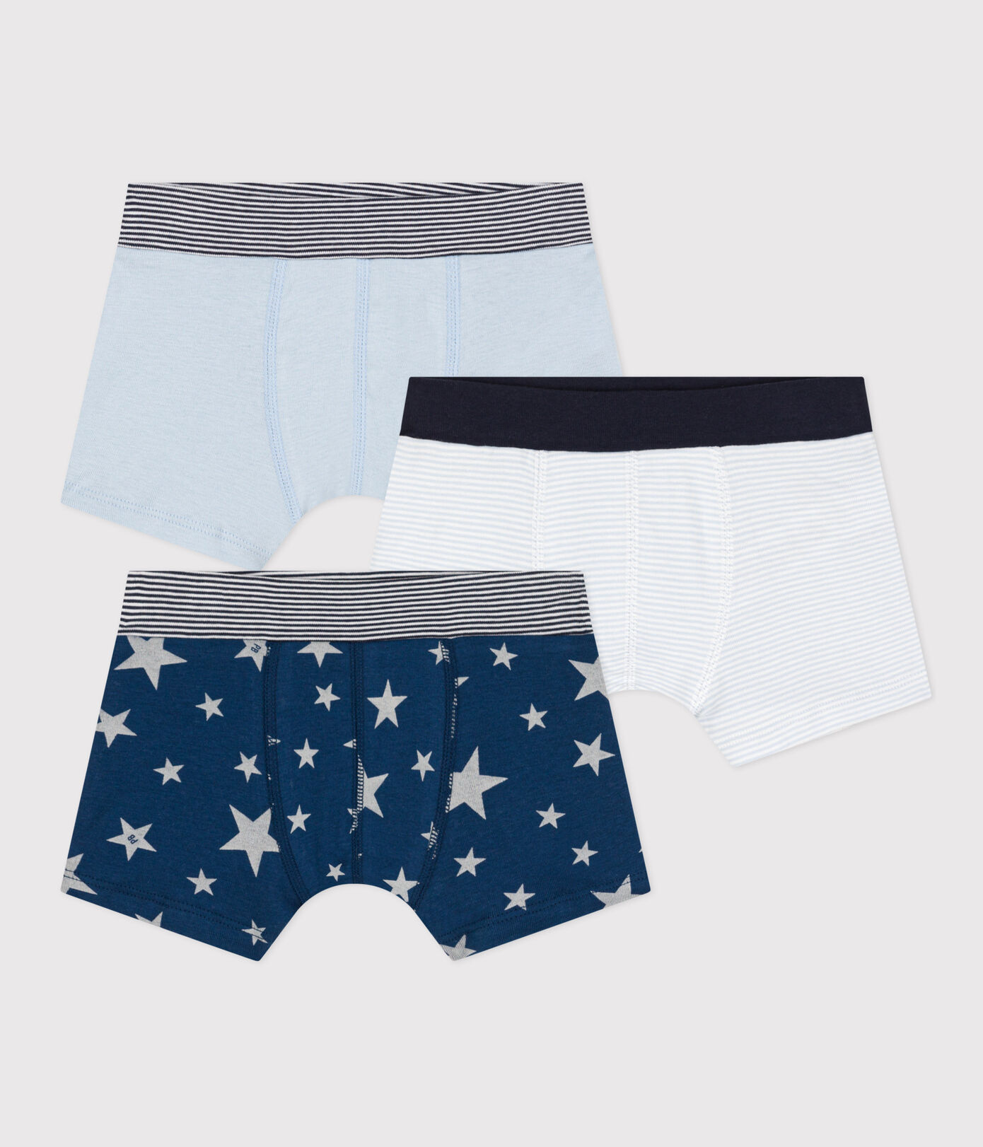 Lot de 3 boxers étoile en coton petit garon