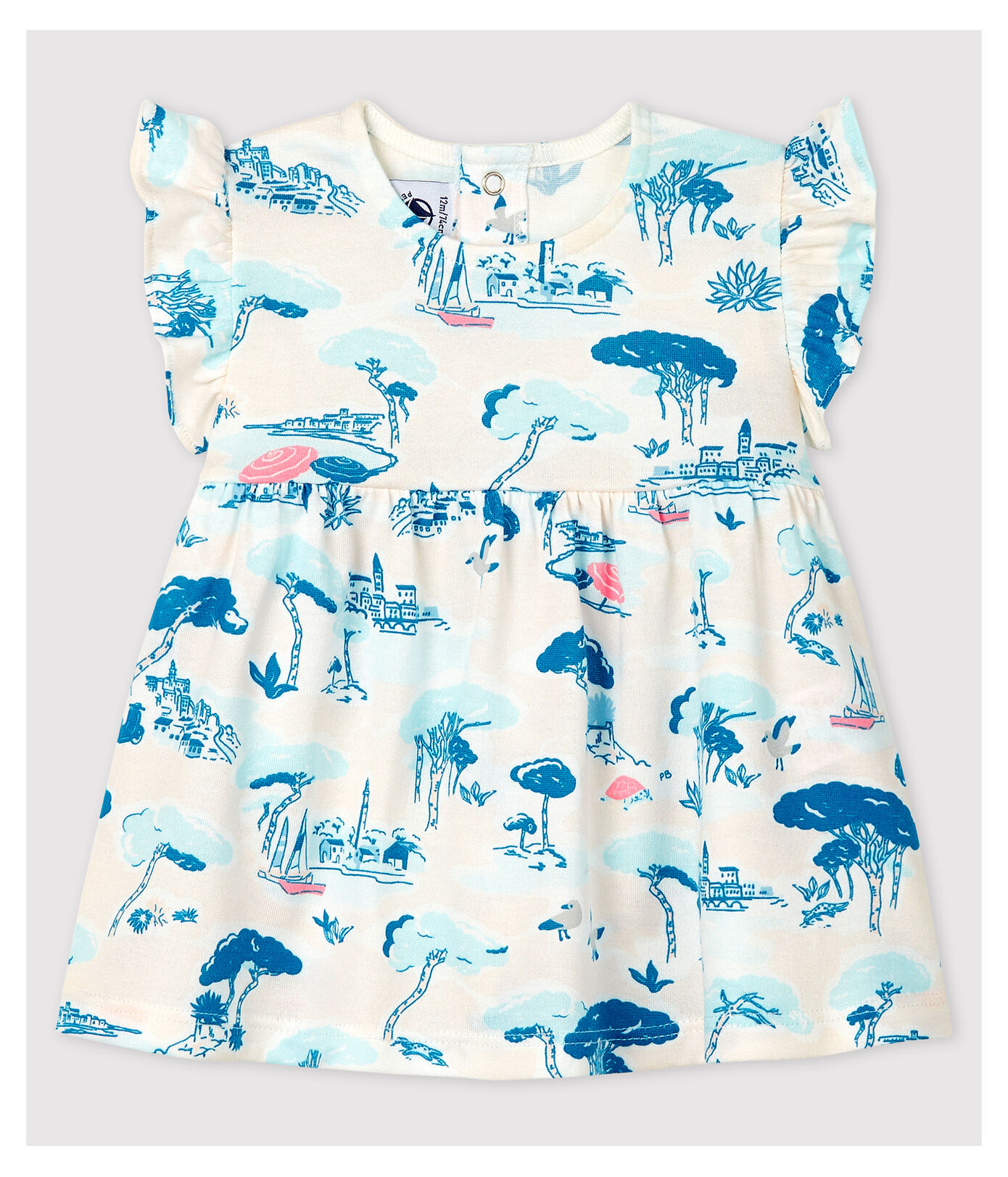 Blouse imprimée sans manches en jersey bébé fille