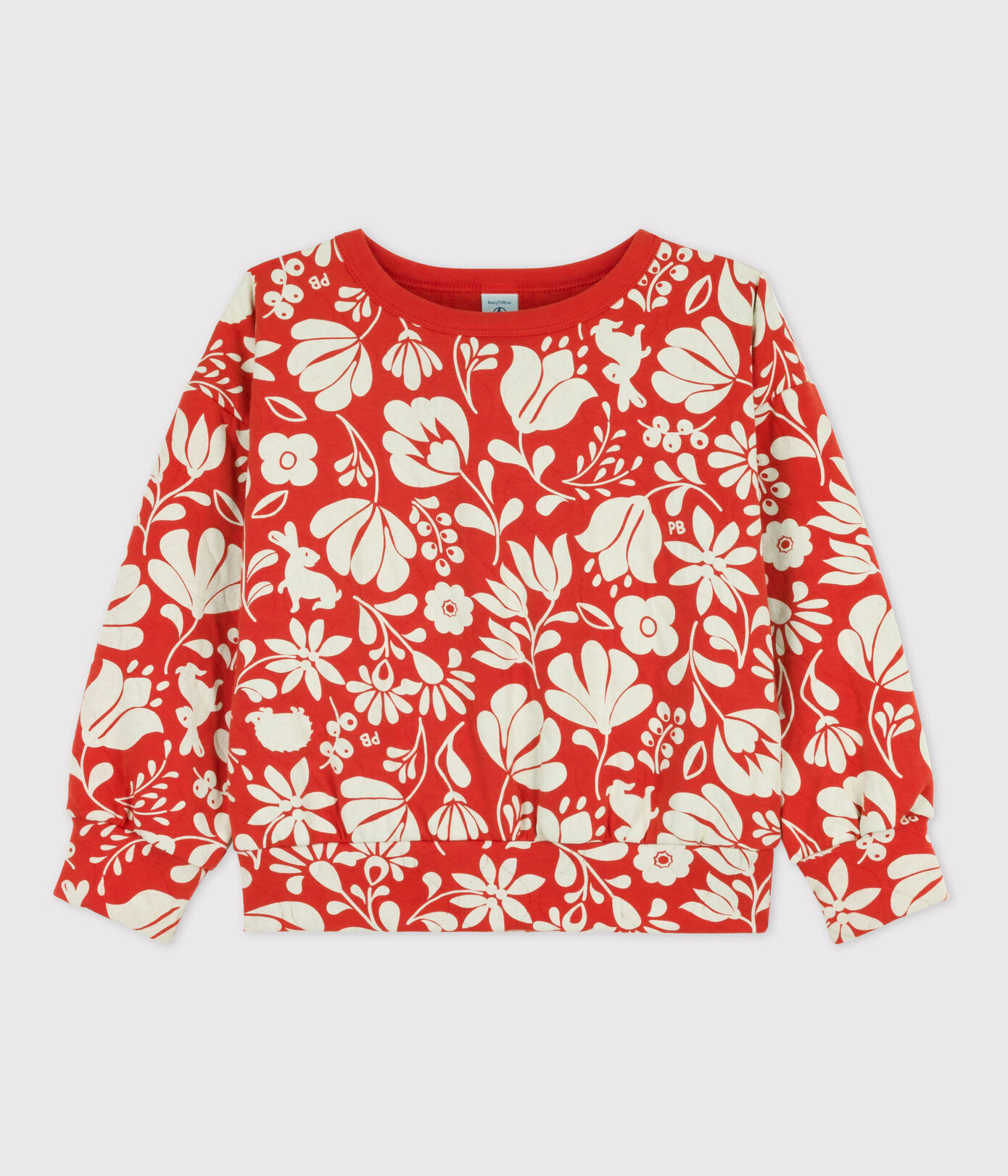 Sweatshirt imprimé en tubique matelassé enfant fille