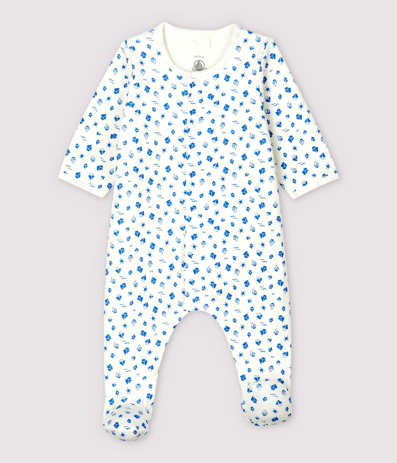 Bodyjama à imprimé bateaux bébé en tubique en coton biologique