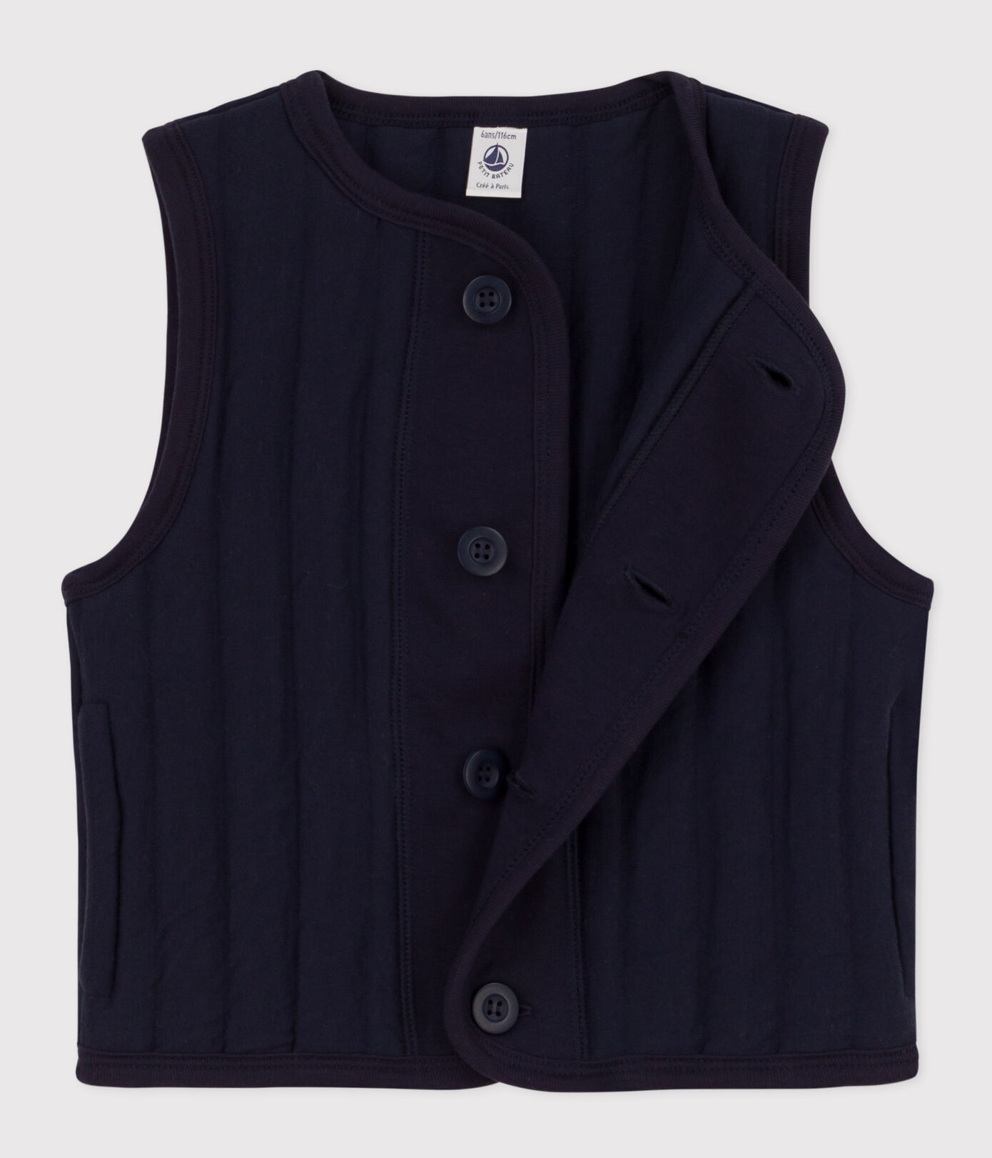 Veste sans manche en tubique enfant fille / garon