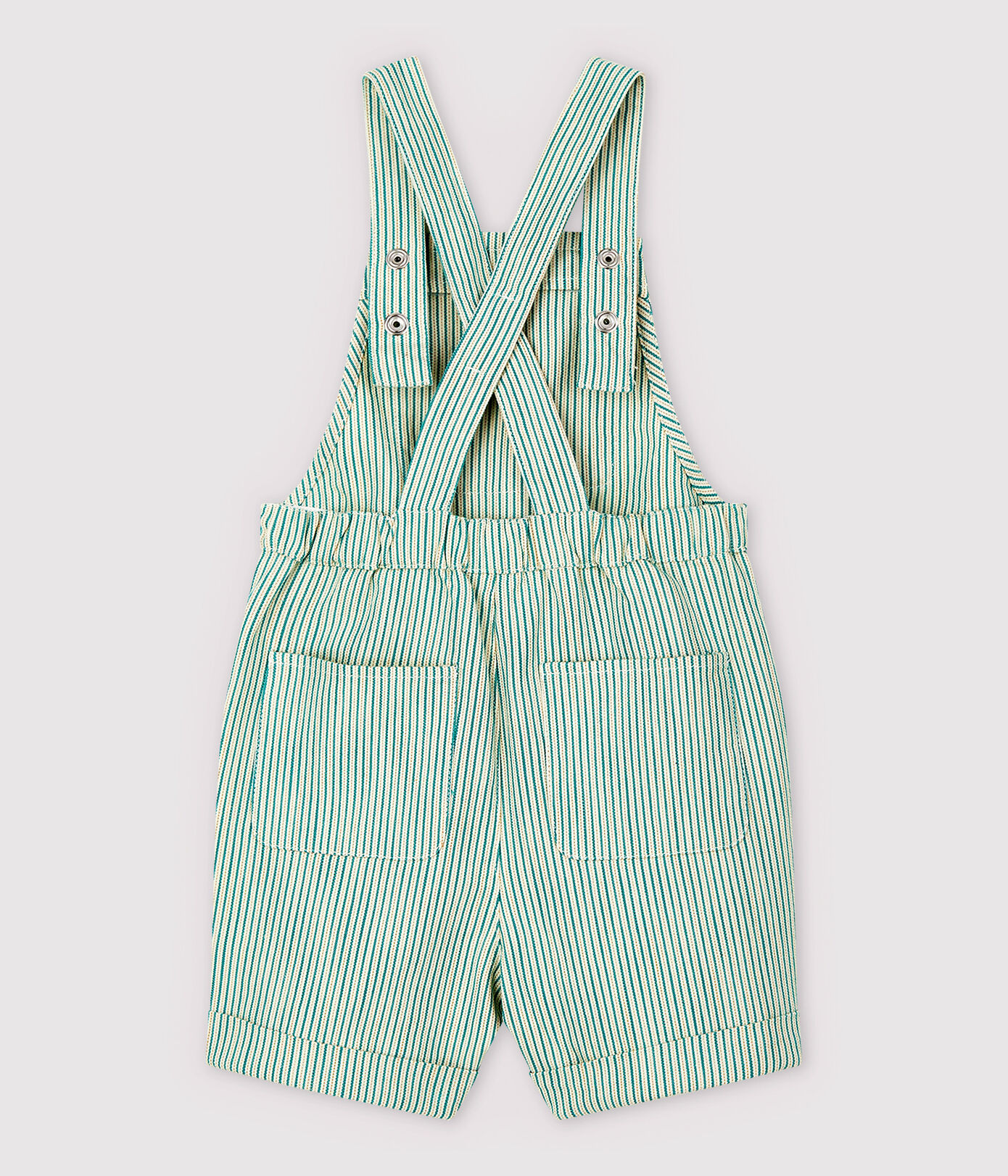 Salopette courte en serge craquante bébé garon