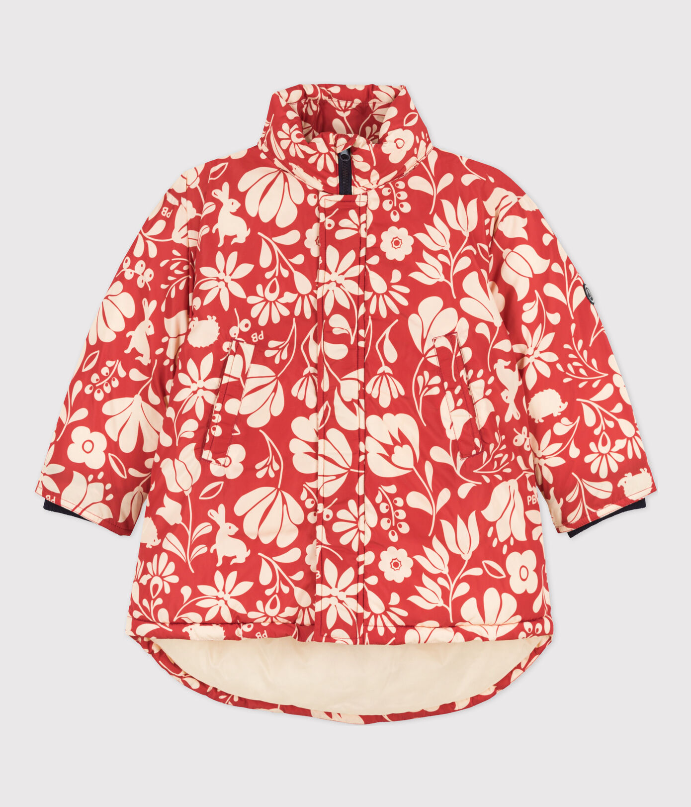 Doudoune mi-longue imprimée enfant fille